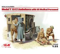 1:35 ICM KIT Model T 1917 Ambulance With Us Medical Personnel Kit ICM35662 Model