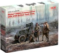 Icm 35670 - 1:35 Model T Rnas Armoured Car with Wwi British Tank Crew - New