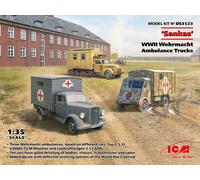 ICM Model Kit DS3523 Sankas WWII Wehrmacht Ambulance Trucks 1:35 Scale