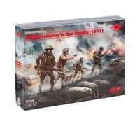 ICM 1:35 - British Infantry in Gas Masks (1917) 4 Figs