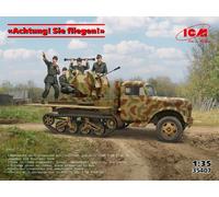 ICM 1/35 scale WW2 German "Achtung Sie fliegen" Sd.Kfz.3b with 2 cm Flak 38