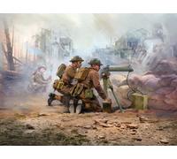 Icm 1-35 Scale Wwii British Vickers Mg Crew (Vickers Mg & 2 Figures) Model Kit