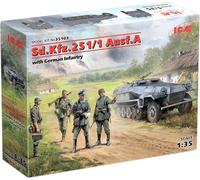 ICM ICM35103 1:35-Sd.Kfz.251/1 Ausf.A with German Infantry