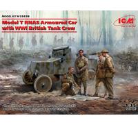 ICM 1/35 WW1 Model T RNAS Armoured Car with WWI British Tank Crew