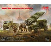 ICM ICMDS3512 Diorama 1:35-WWII Red Army Rocket Artillery, Unpainted