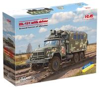 ICM 1/35 ZiL-131 of the Armed Forces of Ukraine with Driver Brave Ukraine Ser...