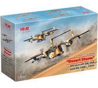 ICM ICM48302 1:48-1991 'Desert Storm' US Aircraft OV-10A and OV-10D+ Scale Model Kit, Black