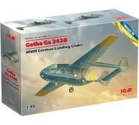 ICM ICM48225 1:48-Gotha Go 242B WWII German Landing Glider Scale Model Kit, Black