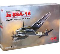 ICM Aircraft Model Kit – Junkers Ju-88A-14 – WWII German Bomber – 1:48 – 48234