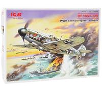 ICM ICM48104 fighter 1:48-Messerschmitt Bf 109F-4/B WWII Bomber, Assorted Colours, Mittel