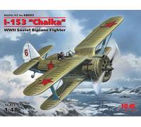 ICM ICM48095 1:48-I-153 Chaika WWII Soviet Biplane Fighter,Black