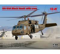 ICM 1/48 UH-60A Black Hawk Helicopter with 3 Crew Figures # 48364