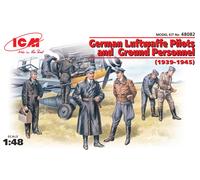 ICM ICM48082 1:48-Luftwaffe Pilots & Ground Personnel (1939-1945)