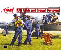 ICM 1/48 WW2 RAF Pilots and Ground Personnel 1939-45 3 pilots 3 crew 1 WREN
