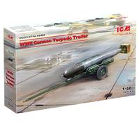 ICM 48404 WWII MODEL GERMAN TORPEDO TRAILER (100% NEW MOLDS) 1/48
