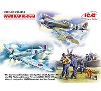 Icm Ds4802 - 1:48 WWII RAF Airfield (Spitfire Mk.IX, Mk.VII, 7 Figures) - New