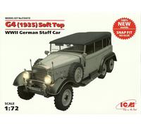 ICM Model Kit Mercedes-Benz G4 (1935) 1:72 Soft Top WWII German Staff Car Snap-Fit 72472