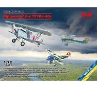 ICM 1/72 Biplanes of the 1930s and 1940s (Heinkel Hе-51A-1, Kawasaki Ki-10-II...
