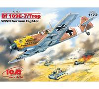 ICM Model Kit Messerschmitt Bf 109E-7/Trop 1:72 Scale WWII Fighter