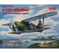 ICM 1/72 Polikarpov I-153 "Chaika" WWII Soviet Biplane Fighter # 72074