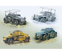 ICM Wehrmacht 1:72 Light Armoured Vehicles German Military Model Kit DS7207