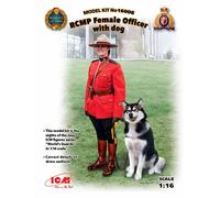 ICM 16008 RCMP Female Officer with dog 1:16 Figure Model Kit