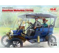 ICM Figure Model Kit 24013 American Motorists (1910s) 1:24 scale 2 figures (1 male, 1 female)