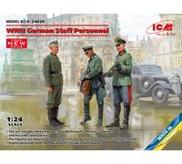 ICM 24020 WWII German Staff Personnel Soldiers 1:24 Figures Plastic Model Kit