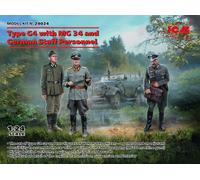 ICM 1:24 Scale Model Kit - Type G4 with MG 34 & German Staff Personnel (24024)