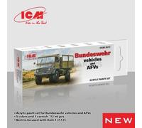 Icm 3017 Acrylic Paint Set For German Military Trucks (1970 - 1980)