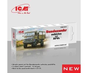ICM 3017 Acrylic Paint Set For German Military Trucks (1970 - 1980)
