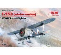 ICM 32011 Polikarpov I-153 Soviet winter version on skis 1:32 Aircraft Model Kit