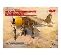 ICM ICM32025 1:32-CR. 42 Falco with Italian Pilots (Tropical), Black