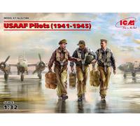ICM Figure Model Kit ICM32104 - 1:32 USAAF Pilots (1941-1945) 3 Figures, 100% new molds
