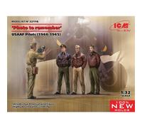 ICM Plastic Model Kit Commemorative USAAF Pilot 1944-1945 1/32 Photo to Remember 32116