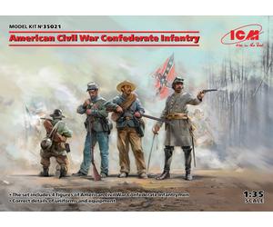 ICM 35021 - 1:35 American Civil War Confederate Infantry - New