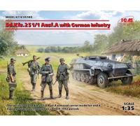 ICM ICM35103 1:35-Sd.Kfz.251/1 Ausf.A with German Infantry