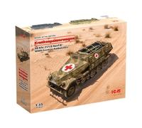 ICM 35113 - Sd.Kfz.251/8 Ausf.A 'Krankenpanzerwagen', WWII German Ambulance - Plastic Model Kit | Scale 1:35