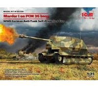 ICM ICM35339 1:35-Marder I on FCM 36, WWII German Anti-Tank SPG Scale Model Kit, White