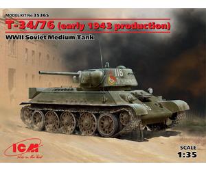 ICM 35365 1:35 Т-34/76 (early 1943 productions), WWII Soviet Medium Tank (100%