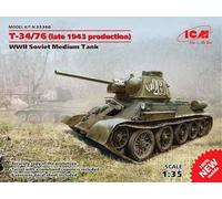 ICM ICM35366 35366-1/35 T34/76 Production1943, Tank 1:35-34/76 Late 1943 Production, Black