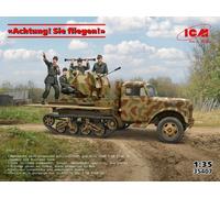 ICM 35407 Achtung Sie fliegen Sd.Kfz.3b 2 cm Flak 38 and 4 Crew 1:35 Scale Kit