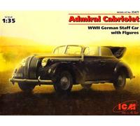 ICM 35471 1:35 Opel Admiral Cabriolet WWII German Staff Car with Figures