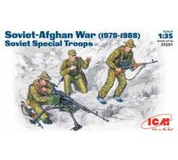 ICM Model Kit ICM35501 - Soviet Special Troops (1979-1988) - 3 Figs (1 Officer, 2 Soldiers) - 1:35