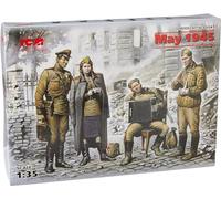 ICM Model Kit 35541 May 1945 - 1:35 - 4 Figures (1 Officer, 2 Soldiers, 1 Military Servicewoman)