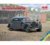 Icm 35542 1/35 Typ 320 (W142) Cabriolet Soft Top, Wwii German Staff Car