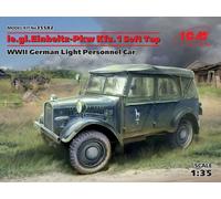 LE.GL.EINHEITS-PKW KFZ.1 SOFT TOP - WWII GERMAN PERSONNEL CAR #35582 1/35 ICM