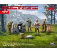 ICM Plastic Model Kit - US Field Stove M1937 with Cooks - 100% New Molds - 1:35