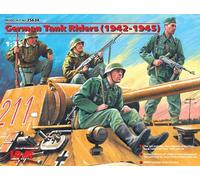 ICM ICM35634 1:35-German Tank Riders (1942-1945) 4 Figs, 0.69 x 1.3 x 5.08 cm