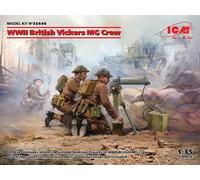 ICM 35646 WWII British Vickers MG Crew WITH 2 Figs 1:35 PLASTIC MODEL KIT